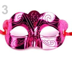Kraftika 1ks 3 růžová ostrá karnevalová maska - škraboška