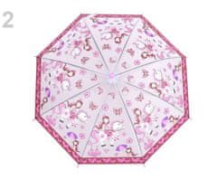 Kraftika 1ks růžová princezna dětský deštník s píšťalkou