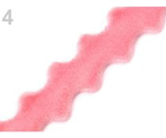 Kraftika 22.5m růžová sv. sametová stuha šíře 12mm vlnka
