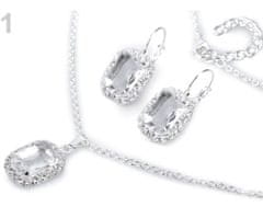 Kraftika 1sada crystal náhrdelník a náušnice s broušenými kamínky -