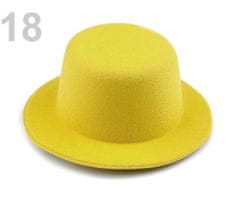 Kraftika 1ks 18 žlutá klobouček polotovar pro fascinátor 13,5 cm