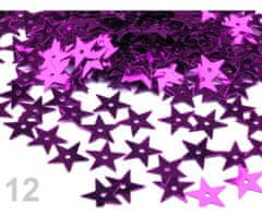 Kraftika 10g 12 fialová purpura flitry 13mm hvězdy, a glitry
