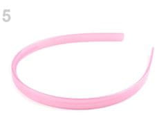 Kraftika 1ks růžová střední plastová čelenka do vlasů transparentní