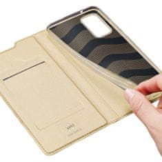 Dux Ducis Skin Pro knížkové kožené pouzdro na Samsung Galaxy Note 20, zlaté