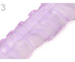 Kraftika 22.5m lavender fog volánkový prýmek šíře 35mm