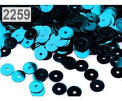 Kraftika 50g 2259 modrá tyrkys flitry hladké 6mm metalické, glitry