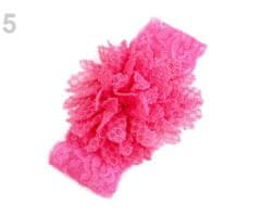 Kraftika 1ks 5 růžová dětská elastická čelenka do vlasů