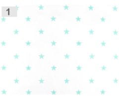 Kraftika 1m (110g/m) bílá hvězdy bavlněná látka hvězdy, šípy