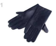 Kraftika 1pár 1 (vel.m) modrá temná dámské kožené rukavice
