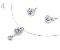 Kraftika 1sada aquamarine náhrdelník a náušnice s broušenými kamínky