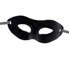 Kraftika 4ks černá karnevalová maska - škraboška semišová k