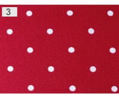 Kraftika 1m červená bavlněná látka puntík velký, bavlněné látky