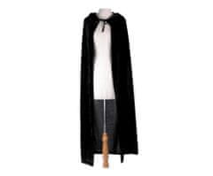 Kraftika 3ks černá karnevalový sametový plášť s kapucí