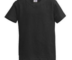 Lambeste Dětské tričko krátký rukáv s - černé (7-8 let),