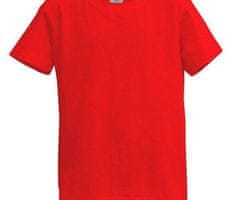 Lambeste Dětské tričko krátký rukáv s - červené (7-8 let)