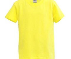 Lambeste Dětské tričko krátký rukáv xs - citron (5-6 let)