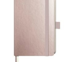 Brunnen Zápisník tečkovaný 9,5x12,8cm metalický růžový,