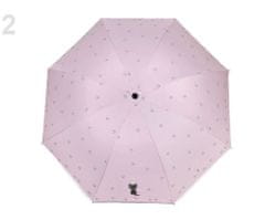 Kraftika 1ks pudrová dámský / dívčí sládací deštník kočka