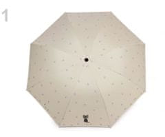 Kraftika 1ks béžovobílá dámský / dívčí sládací deštník kočka