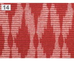 Kraftika 1m červená sv. bavlněná látka loneta abstraktní vzory