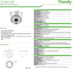 TIANDY IP dome kamera TC-NCL222