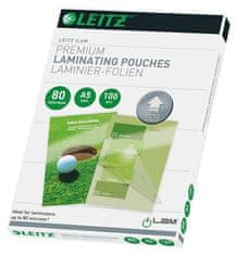Leitz Laminovací fólie "iLam", čirá, 80 mikron, A5, lesklá, UDT technologie 74920000