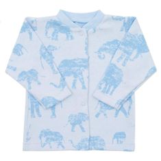 BABY SERVICE Kojenecký kabátek Sloni modrý Velikost: 68 (4-6m)