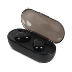 commshop Vodotěsná bezdrátová sluchátka Bluetooth TWS4 s dokovací stanicí černé