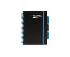 Pukka Pad Blok "Neon černý notepad", A5, mix barev, linkovaný, 100 listů, spirálová vazba