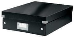Leitz Organizační krabice "Click&Store", černá, velikost M, lesklá, laminovaný karton 60580095
