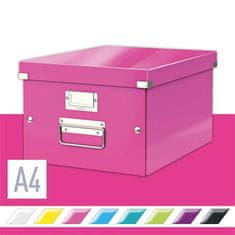 Leitz Univerzální krabice "Click&Store", růžová, A4 60440023
