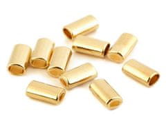 Kraftika 10ks žluté zlato kovová koncovka 8x14mm