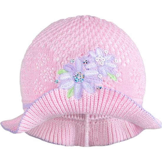 NEW BABY Pletený klobouček růžovo-fialový - 104 (3-4r)