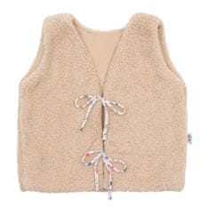 NEW BABY Dívčí bavlněná chlupatá vesta For Girls, 74 (6-9m)