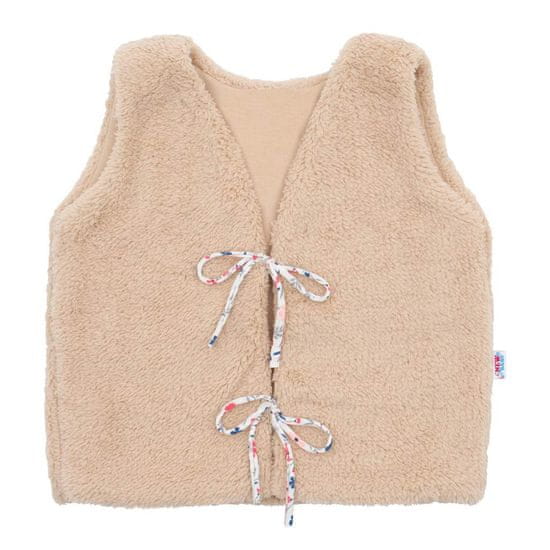 NEW BABY Dívčí bavlněná chlupatá vesta For Girls, 68 (4-6m)