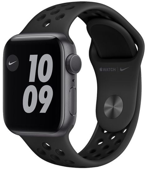 Apple Watch Nike Series 6, 40mm Space Gray Aluminium Case with Anthracite/Black Sport Band (M00X3HC/A)