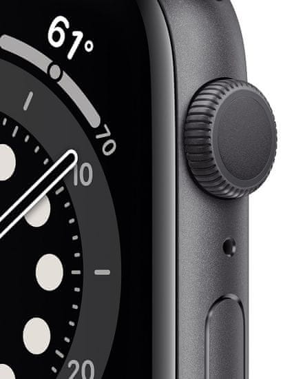 Apple Watch Series 6, 40mm Space Gray Aluminium Case with Black