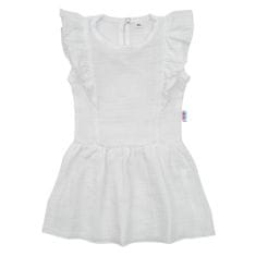 NEW BABY Kojenecké mušelínové šaty Summer Nature Collection bílé Velikost: 56 (0-3m)