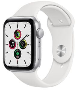 Chytré hodinky Apple Watch SE (MYDM2HC/A, Retina displej stále zapnutý EKG monitorování tepu srdeční činnosti hudební přehrávač volání notifikace NFC platby Apple Pay hluk App Store