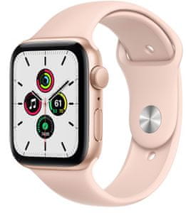 Chytré hodinky Apple Watch SE MYDN2HC/A, Retina displej stále zapnutý EKG monitorování tepu srdeční činnosti hudební přehrávač volání notifikace NFC platby Apple Pay hluk App Store