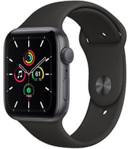 Chytré hodinky Apple Watch SE MYDT2HC/A, Retina displej monitorování tepu srdeční činnosti hudební přehrávač volání notifikace NFC platby Apple Pay hluk App Store