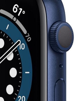 Chytré hodinky Apple Watch Series 6, veľký OLED Retina displej hliníkové puzdro nastaviteľný dizajn vymeniteľný remienok, športový, kožený