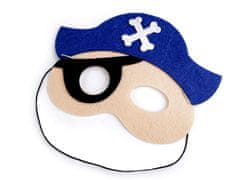 Kraftika 1ks 2 modrá dětská karnevalová maska - škraboška pirát