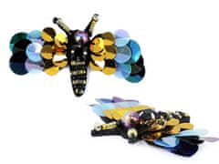 Kraftika 1ks 4 zlatá motýl aplikace s broušenými kameny motýl