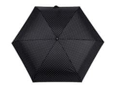 Kraftika 1ks černá skládací mini deštník s puntíky