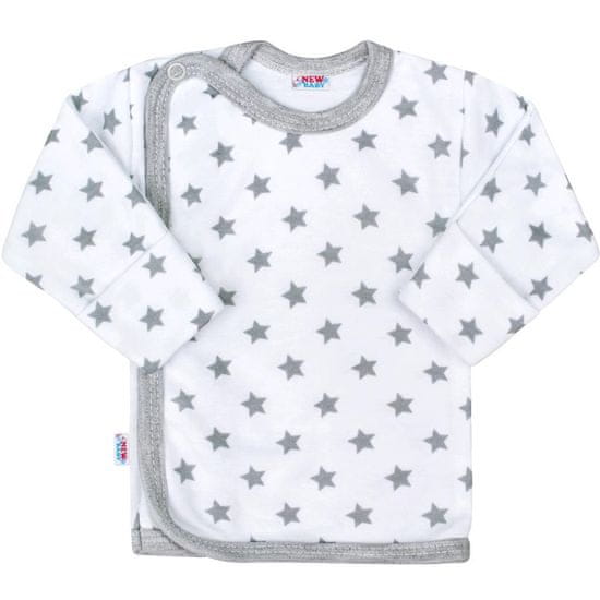 NEW BABY Kojenecká košilka - Classic II šedá s hvězdičkami - vel.68.