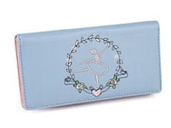 Kraftika 1ks 5 modrá jeans dámská peněženka baletka 10x19,5 cm