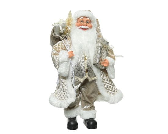 Kaemingk Dekorace Santa - stříbrný - 60 cm