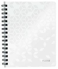 Leitz Spirálový sešit "Wow", bílá, linkovaný, A5, 80 listů 46390001