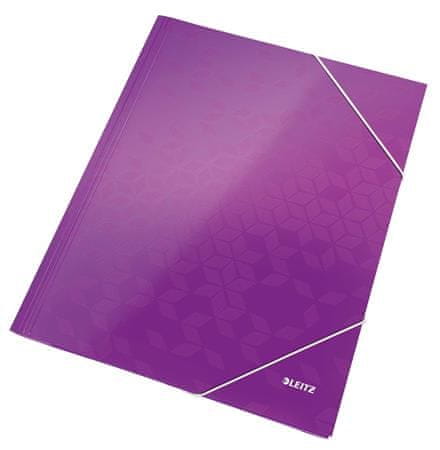 Leitz Tříchlopňové desky na spisy "Wow", fialová 39820062